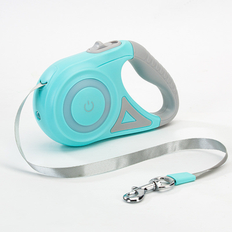 Retractable dog leash and collar