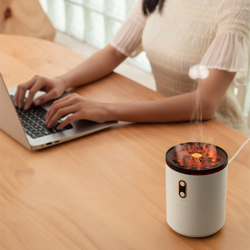 Portable USB Volcanic Flame Essential Oil Diffuser and Humidifier