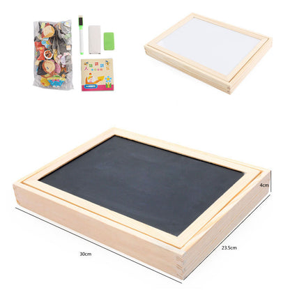 Multifunctional magnetic children's puzzle drawing board for educational fun