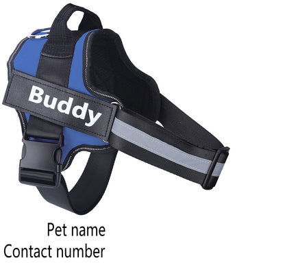 No-pull dog harness with reflective and breathable design