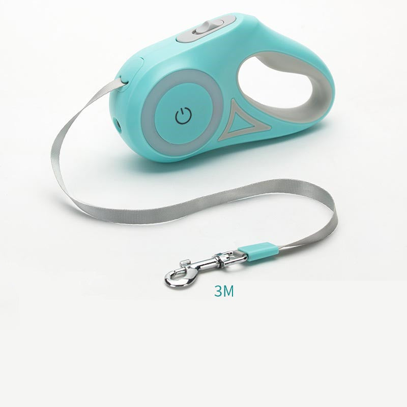 Retractable dog leash and collar