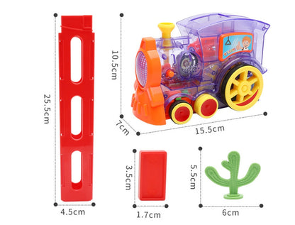 Elektrische Domino Trein Speelgoedset voor Kinderen met Bouwstenen