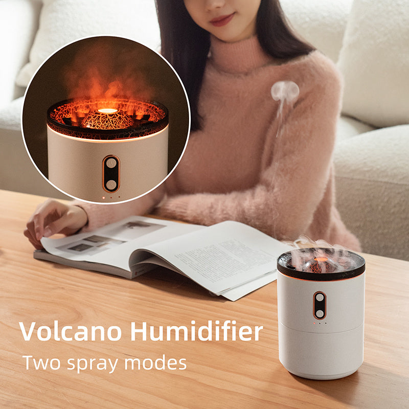 Portable USB Volcanic Flame Essential Oil Diffuser and Humidifier