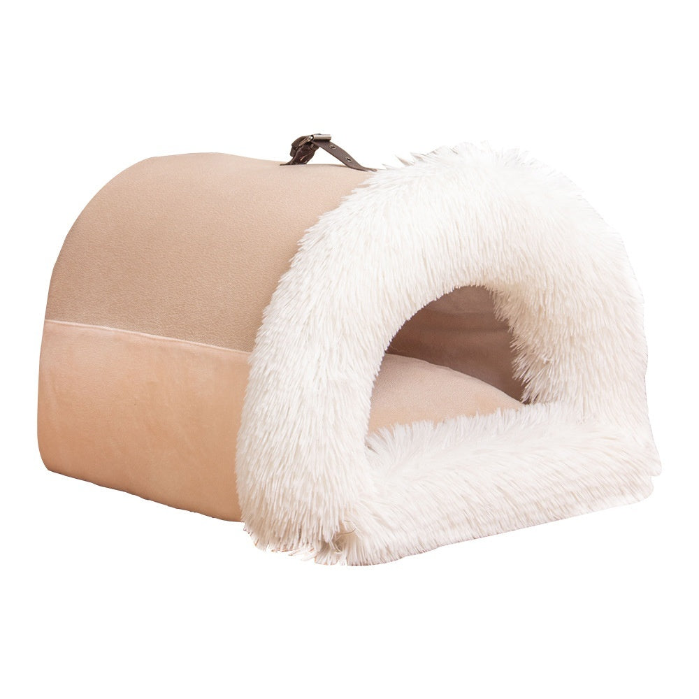 Portable warm dog and cat nest for autumn and winter