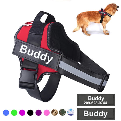 No-pull dog harness with reflective and breathable design