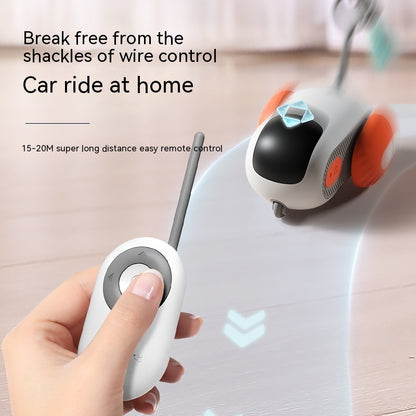 Interactive cat car with remote control and USB charging function